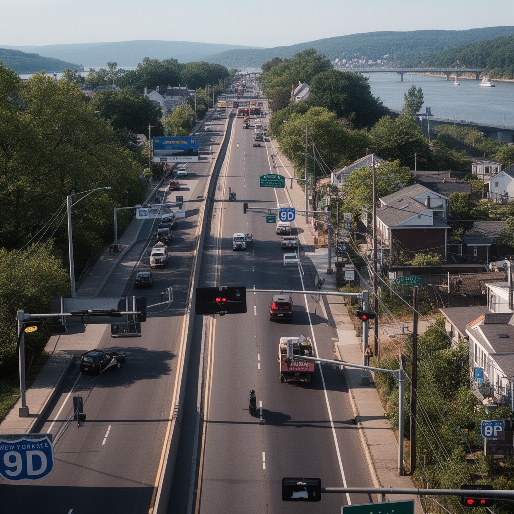 AI-generated illustration of New York State Route 9D