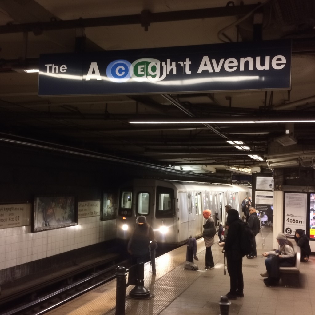 AI-generated illustration of Eighth Avenue Line