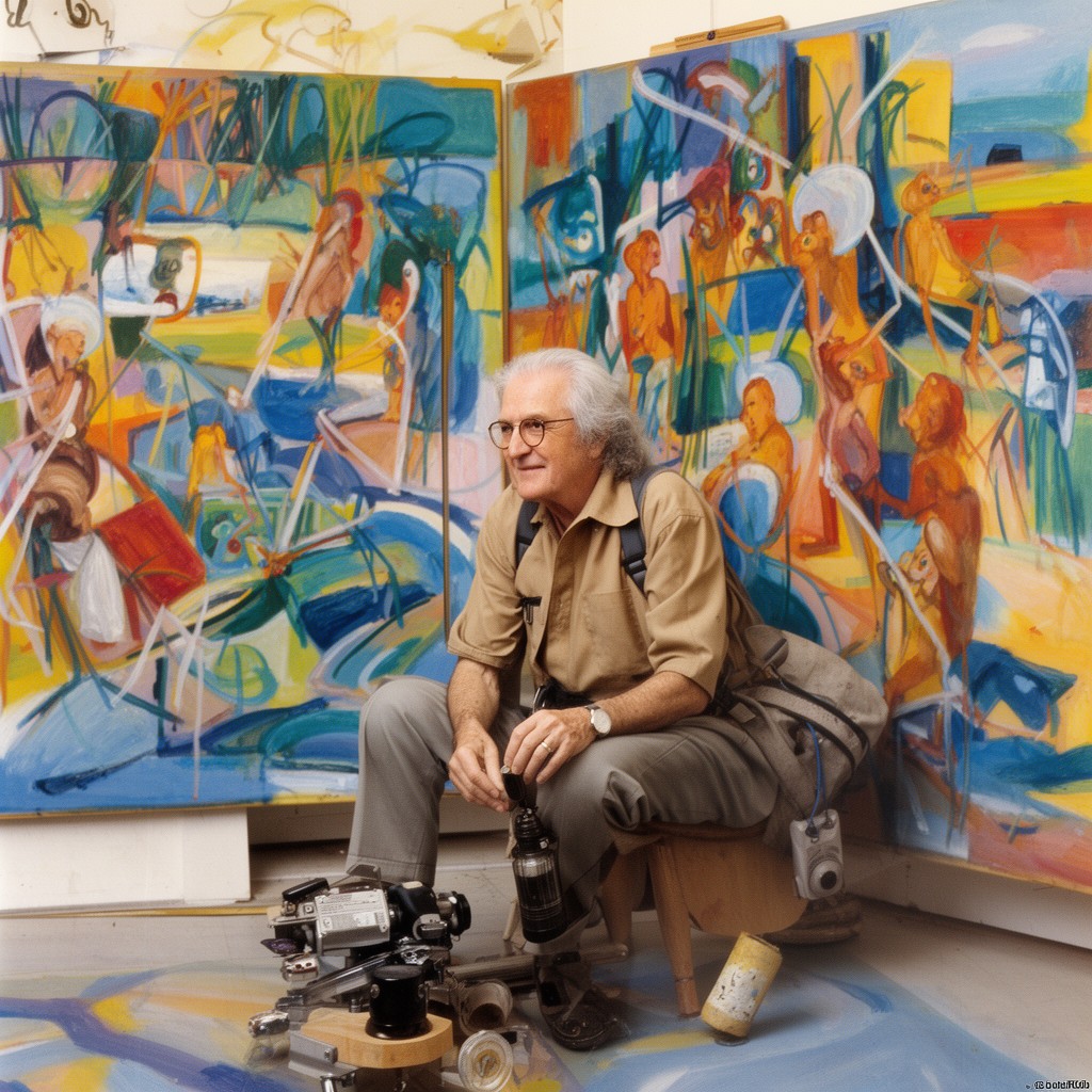 AI-generated illustration of David Hockney