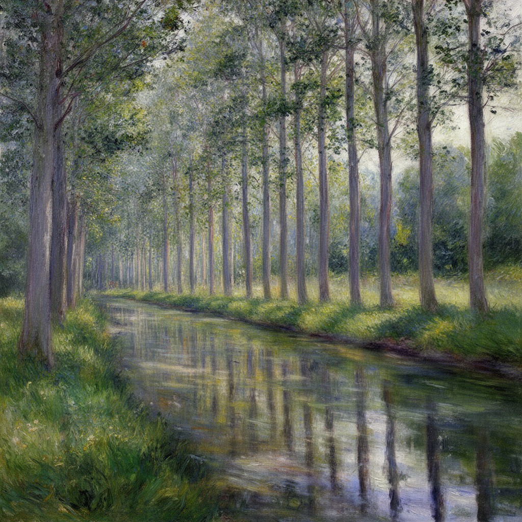 AI-generated illustration of Poplars series