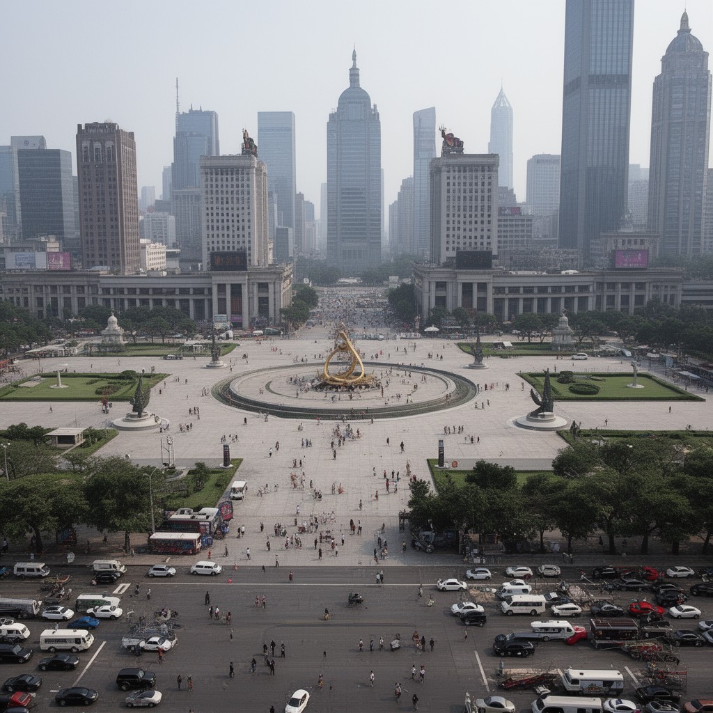AI-generated illustration of People’s Square