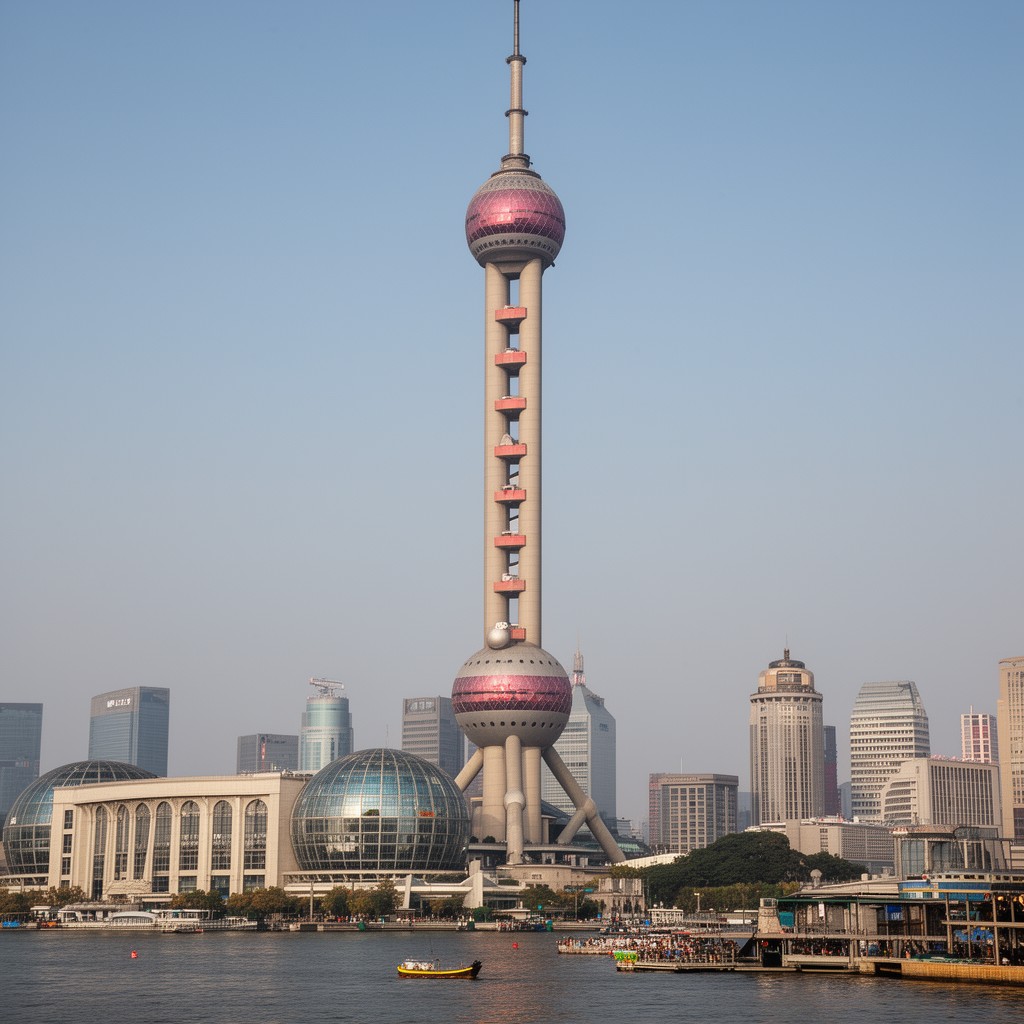 AI-generated illustration of Oriental Pearl Tower