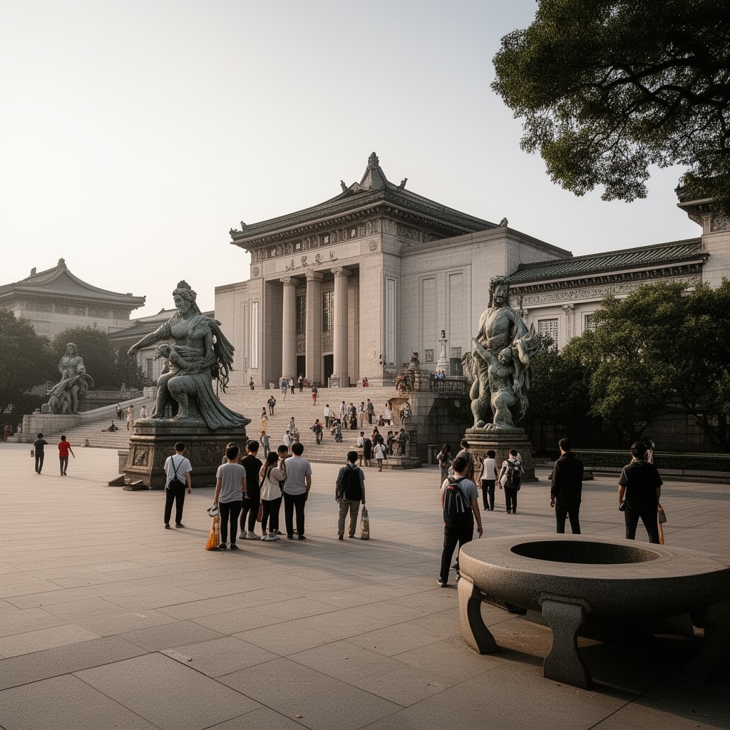 AI-generated illustration of Shanghai Museum