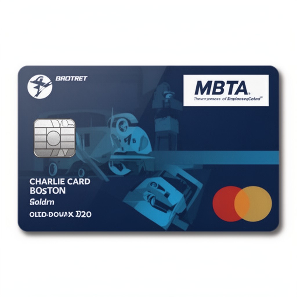 AI-generated illustration of MBTA CharlieCard