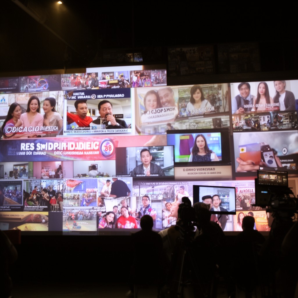 AI-generated illustration of Philippine television