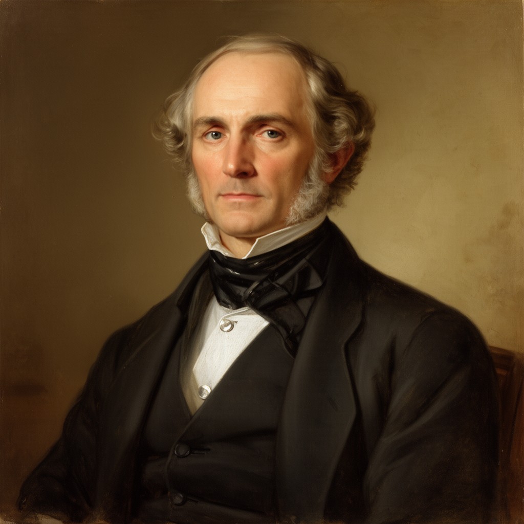 AI-generated illustration of Herbert Spencer's father, William George Spencer