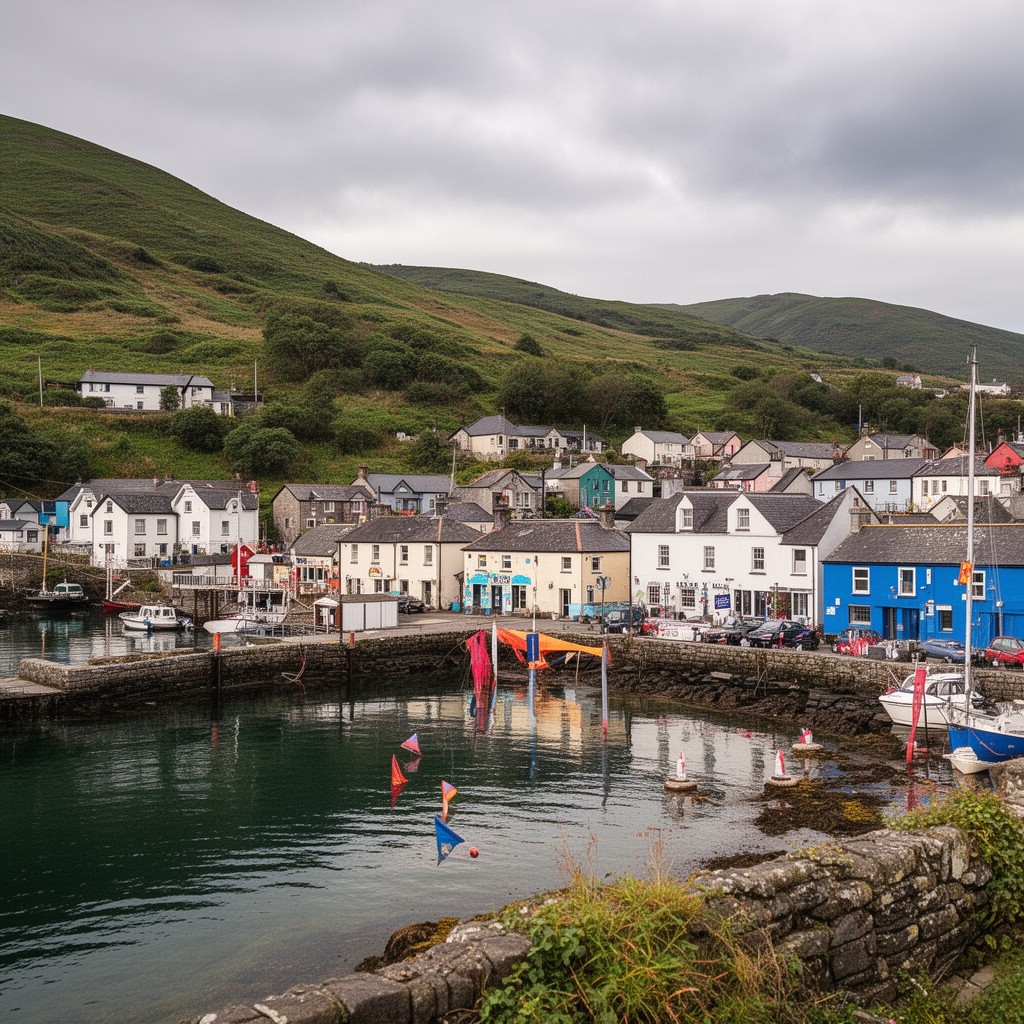 AI-generated illustration of Carnlough, County Antrim, Northern Ireland