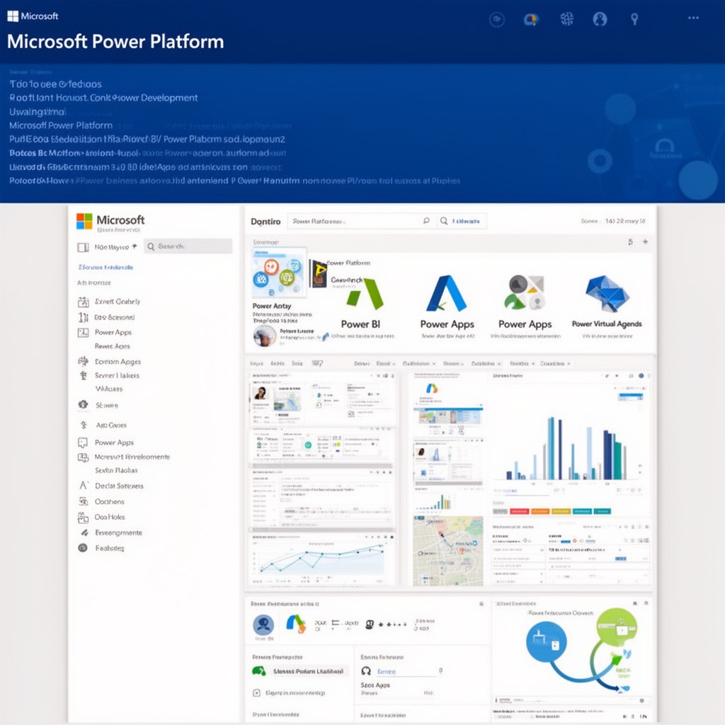 AI-generated illustration of Microsoft Power Platform