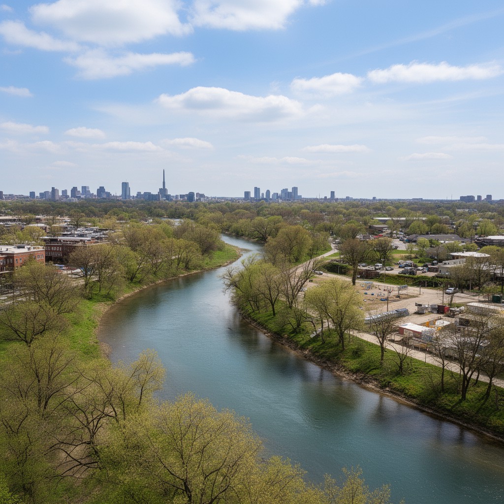 AI-generated illustration of St. Joseph River