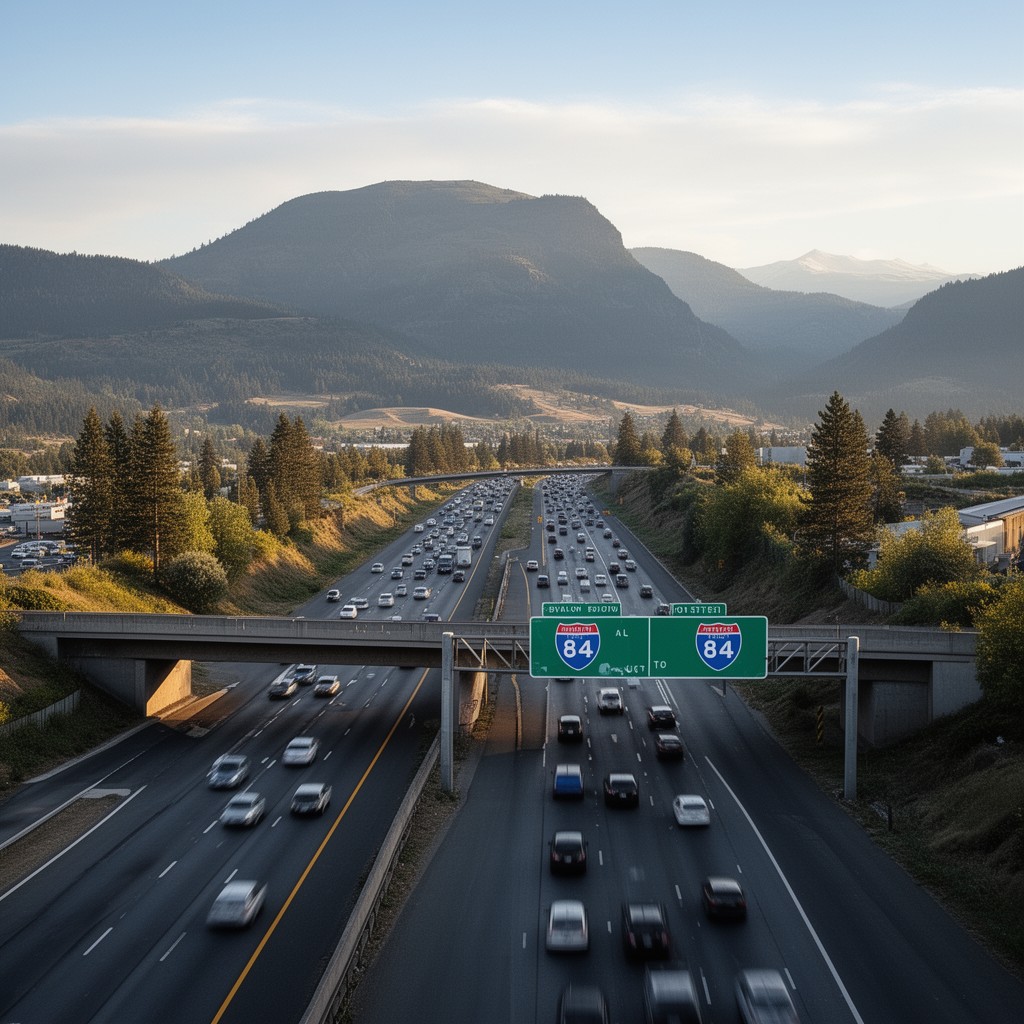 AI-generated illustration of Interstate 84