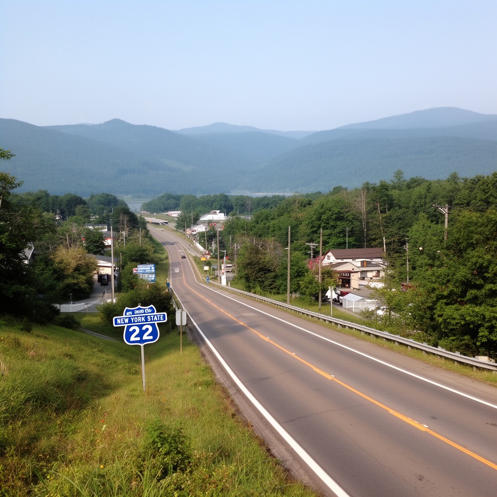 AI-generated illustration of New York State Route 22