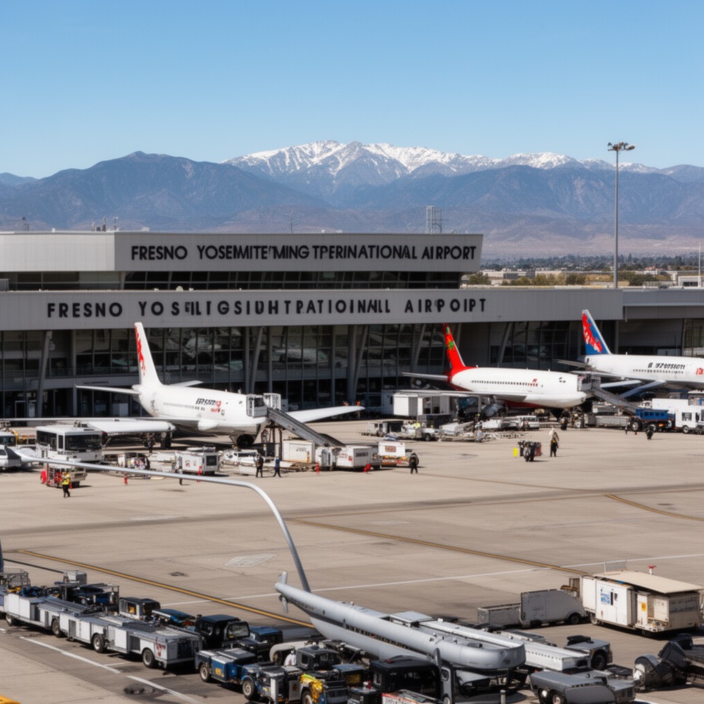 AI-generated illustration of Fresno Yosemite International Airport