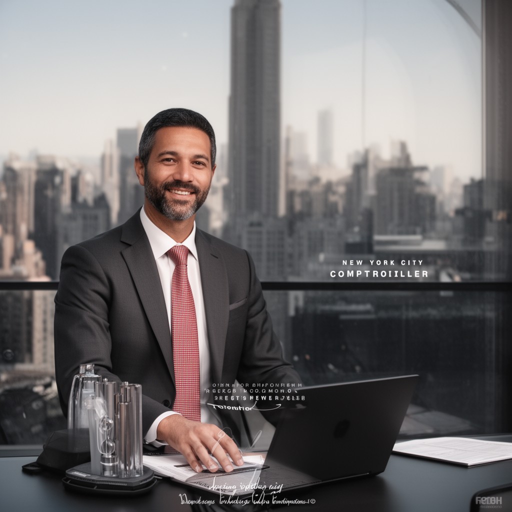 AI-generated illustration of New York City Comptroller