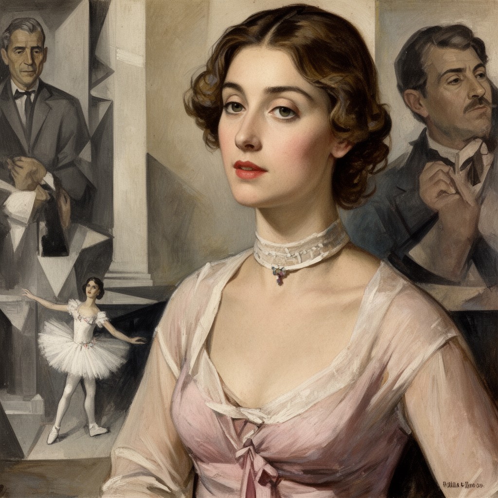 AI-generated illustration of Olga Khokhlova
