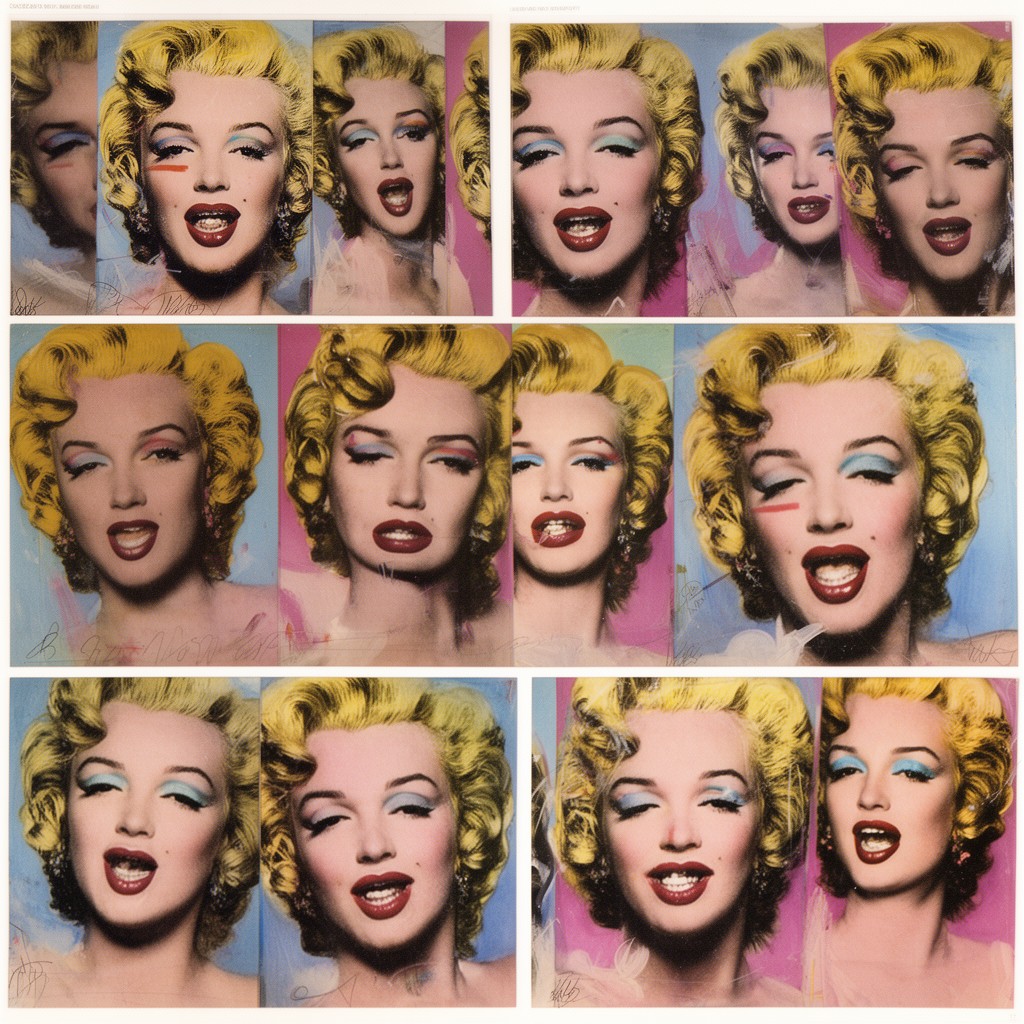 AI-generated illustration of Marilyn Diptych