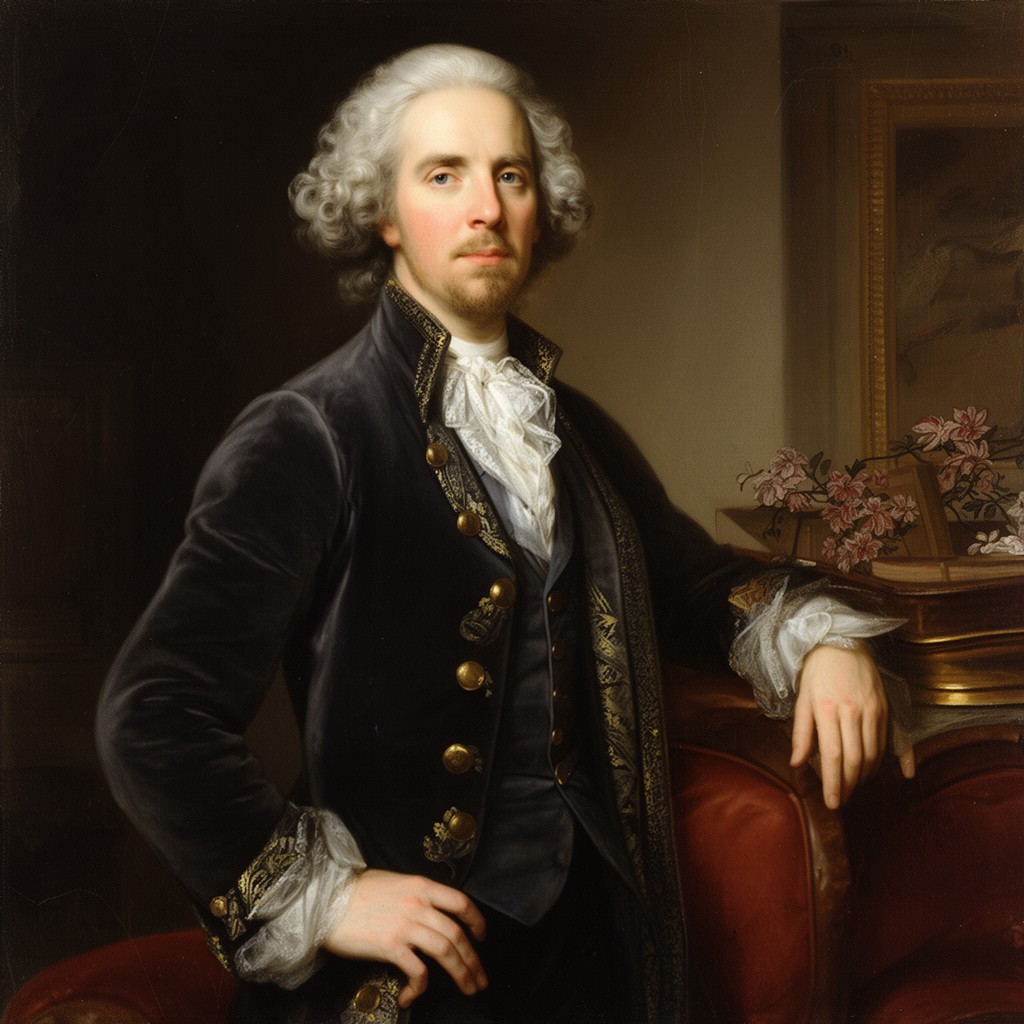 AI-generated illustration of John Montagu, 5th Earl of Sandwich