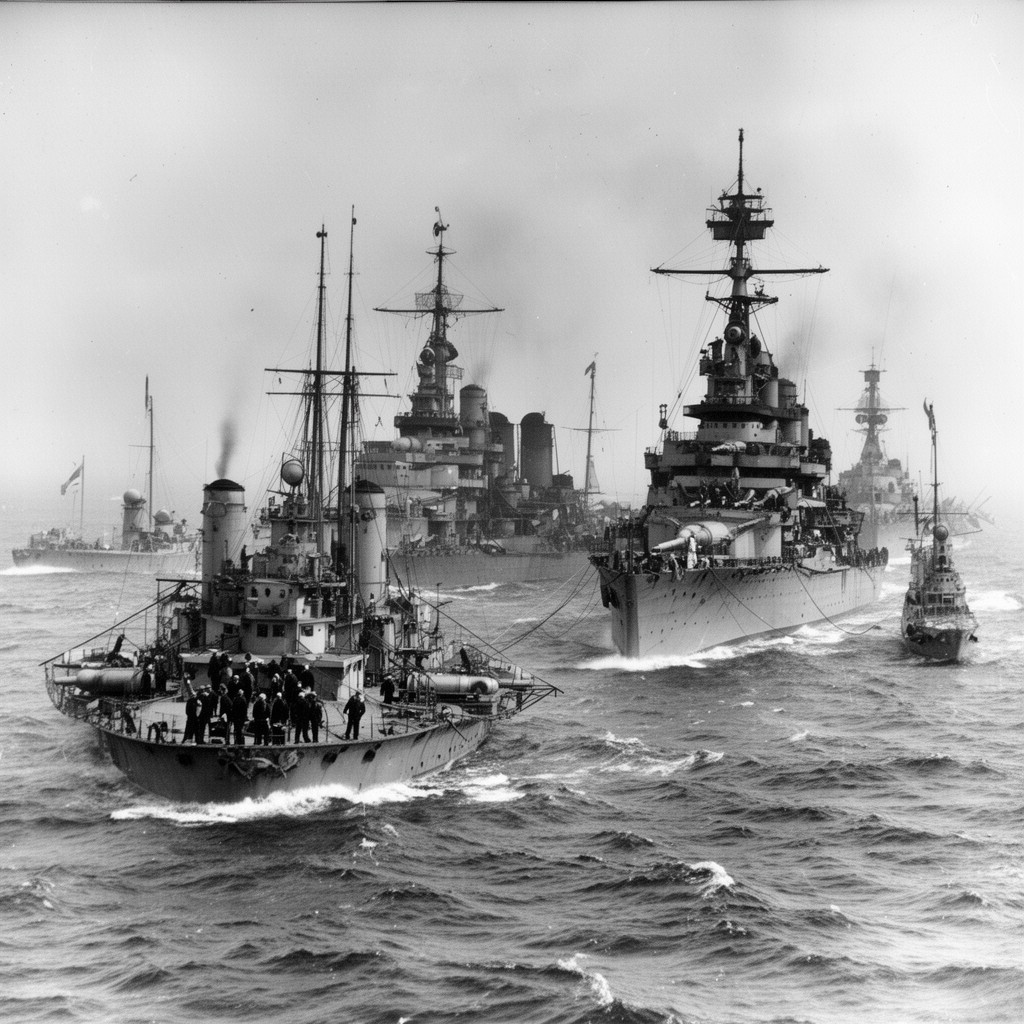 AI-generated illustration of Channel Fleet