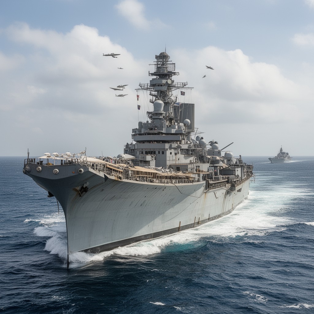 AI-generated illustration of HMS Prince of Wales