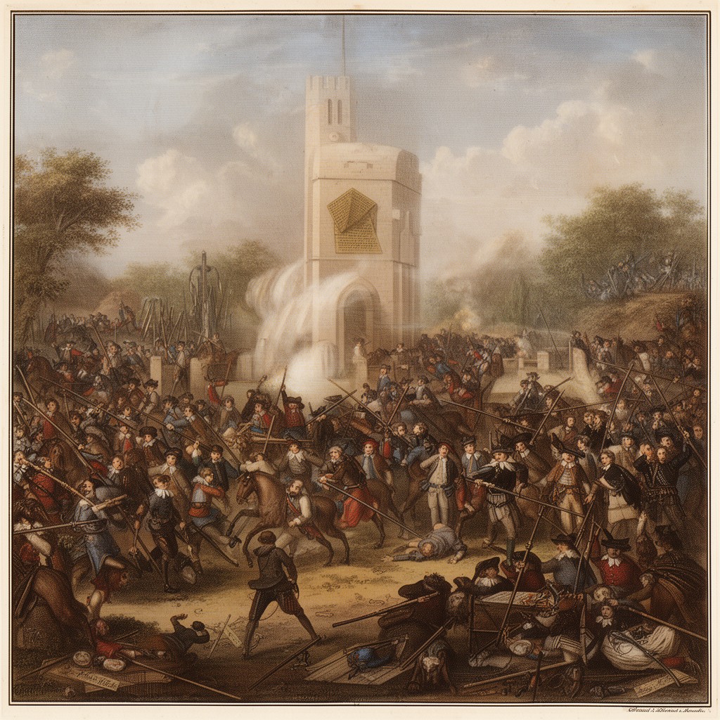 AI-generated illustration of English Civil War