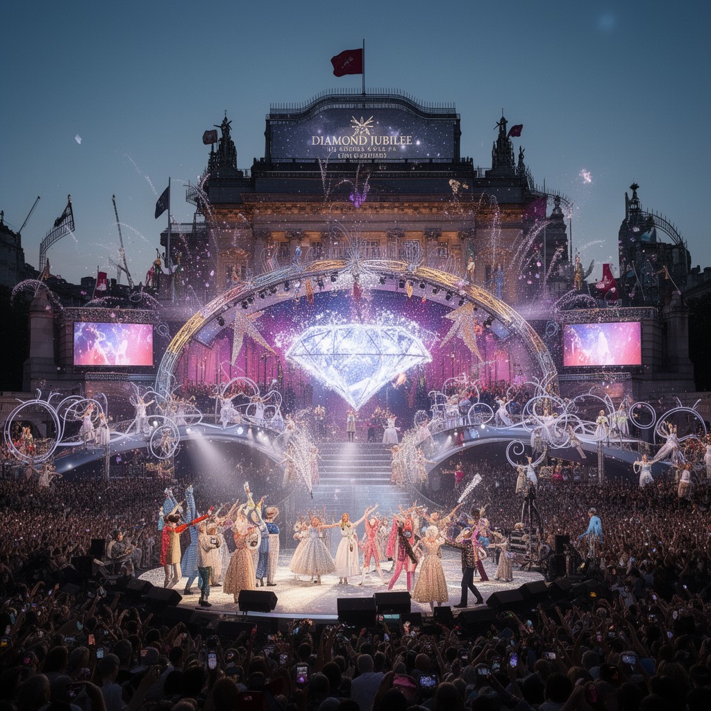 AI-generated illustration of Diamond Jubilee Concert