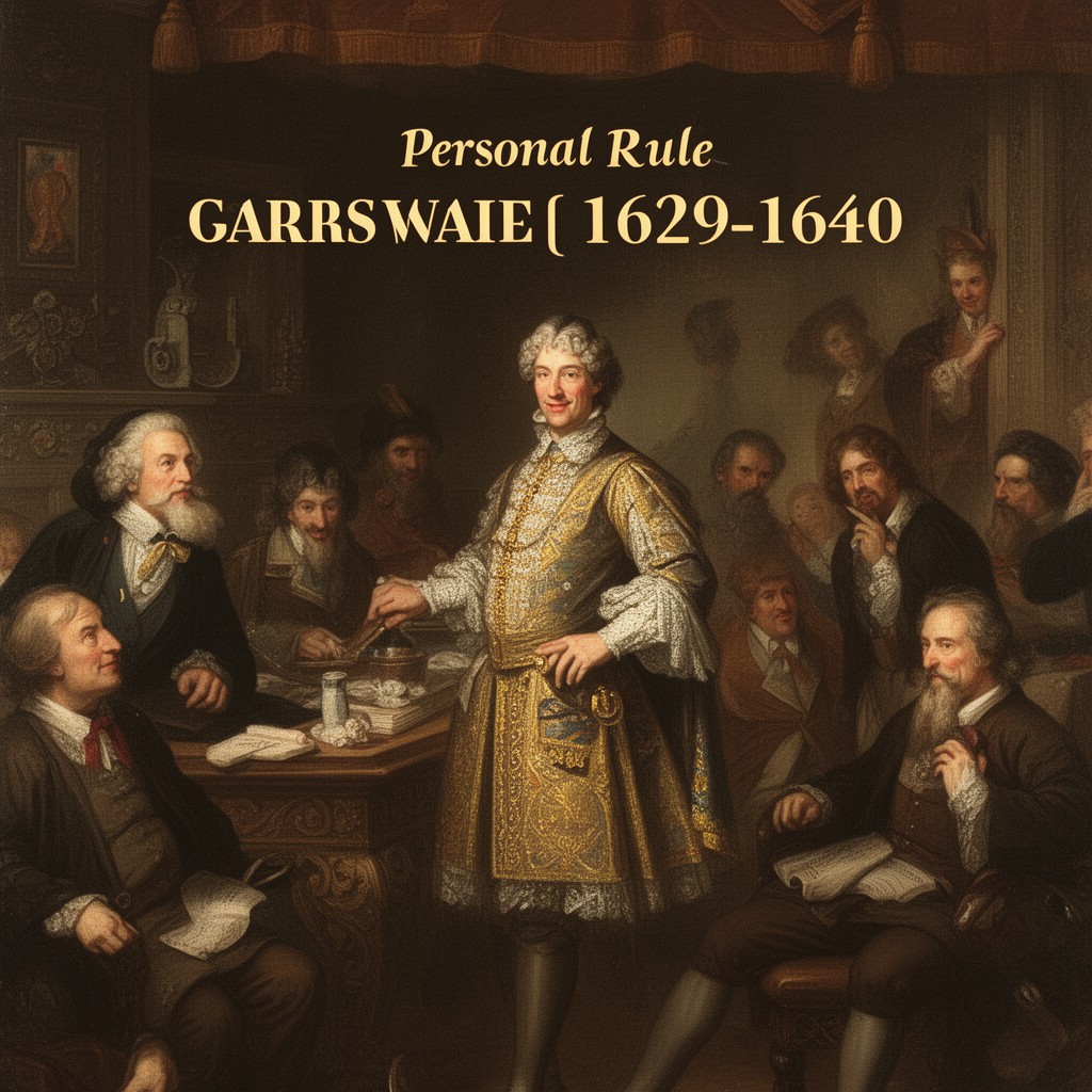 AI-generated illustration of Personal Rule (1629–1640)