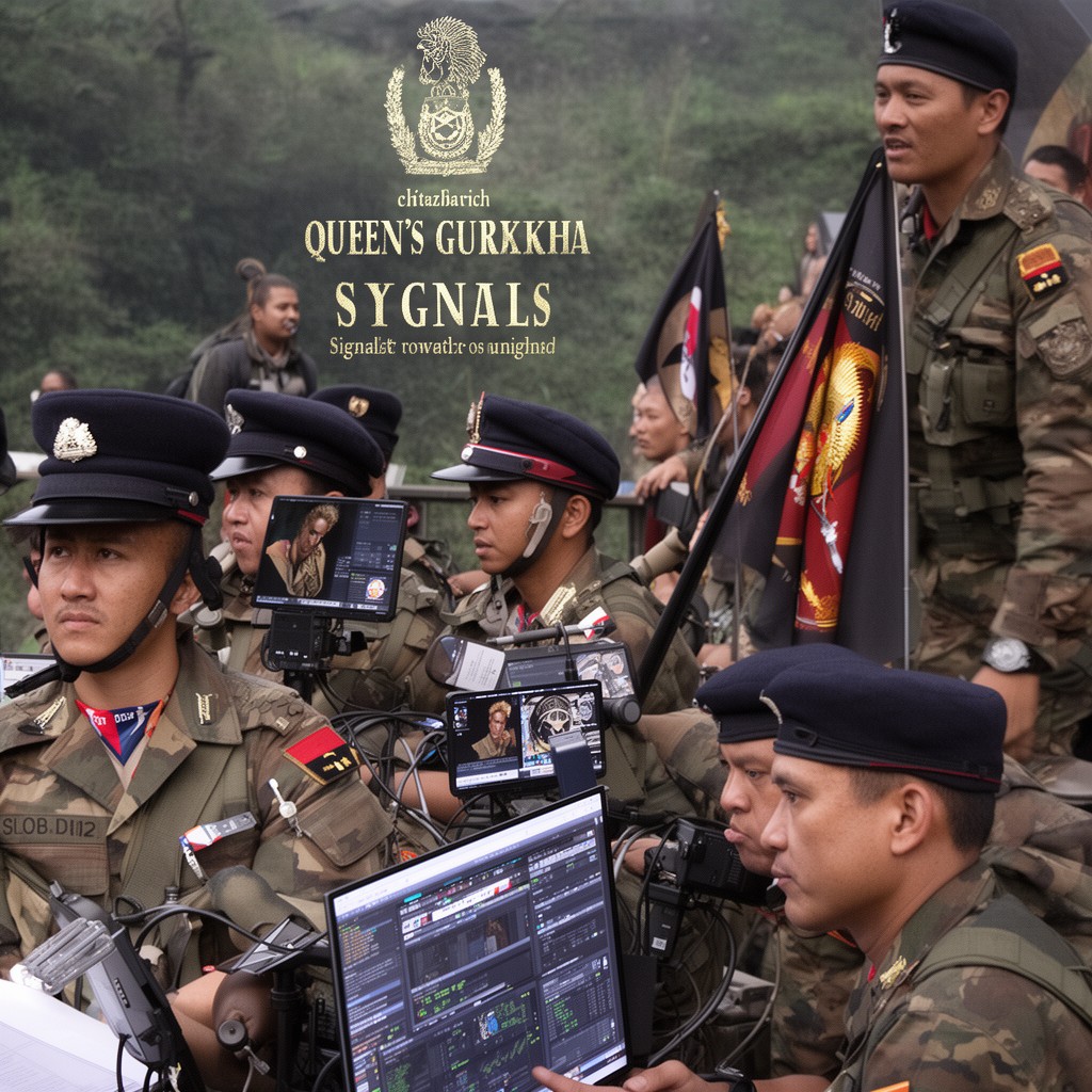 AI-generated illustration of Queen’s Gurkha Signals