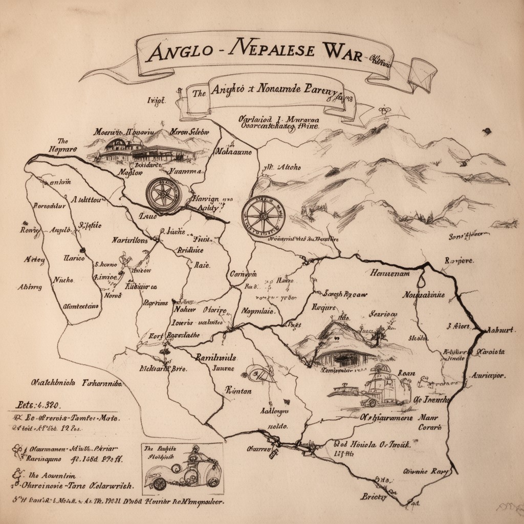 AI-generated illustration of Anglo-Nepalese War