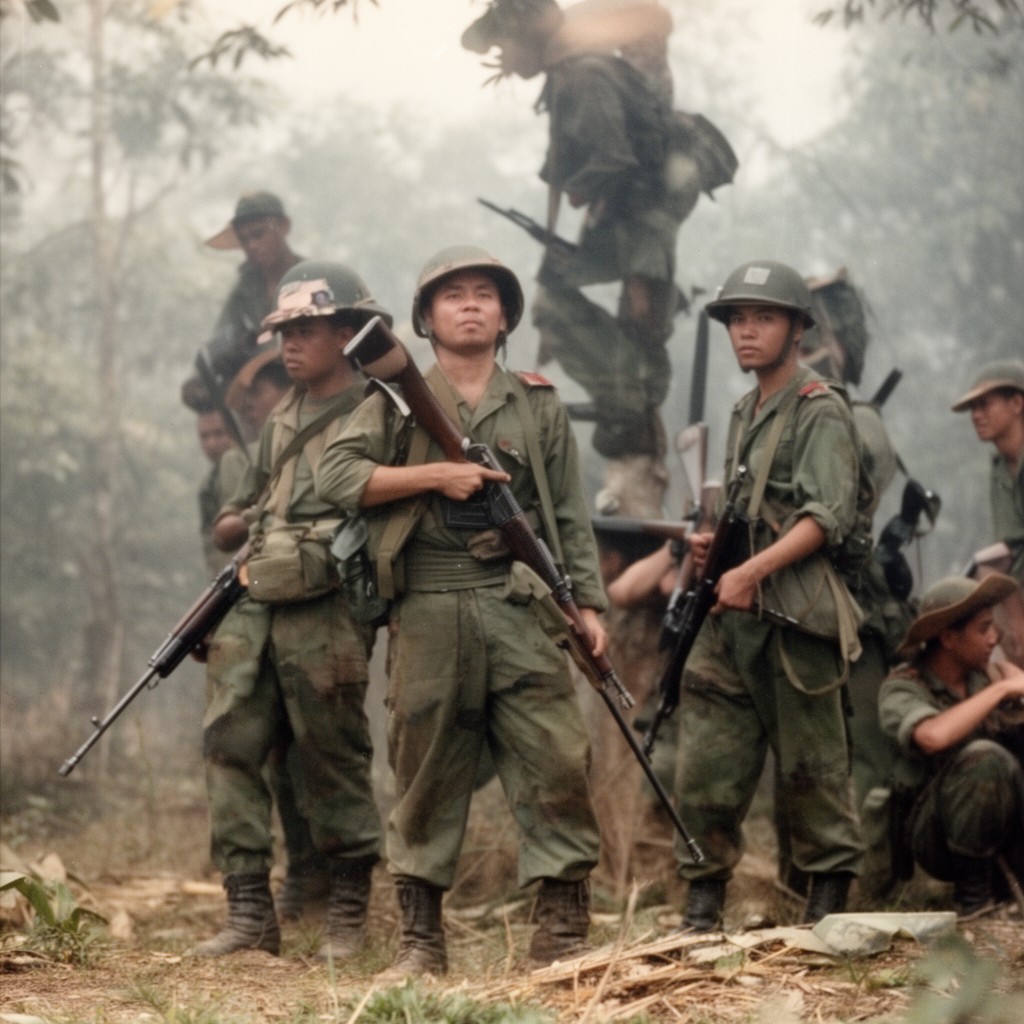 AI-generated illustration of Malayan National Liberation Army