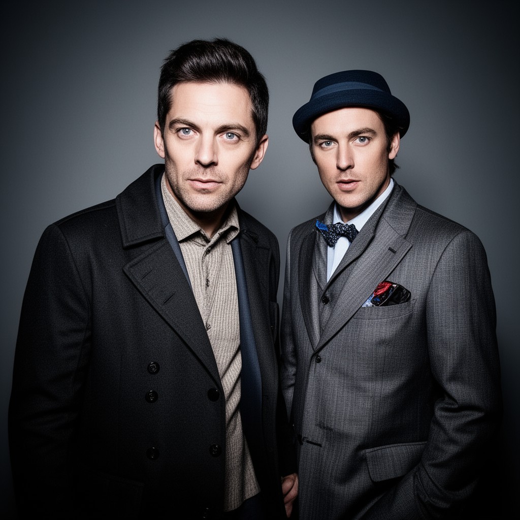 AI-generated illustration of Pet Shop Boys