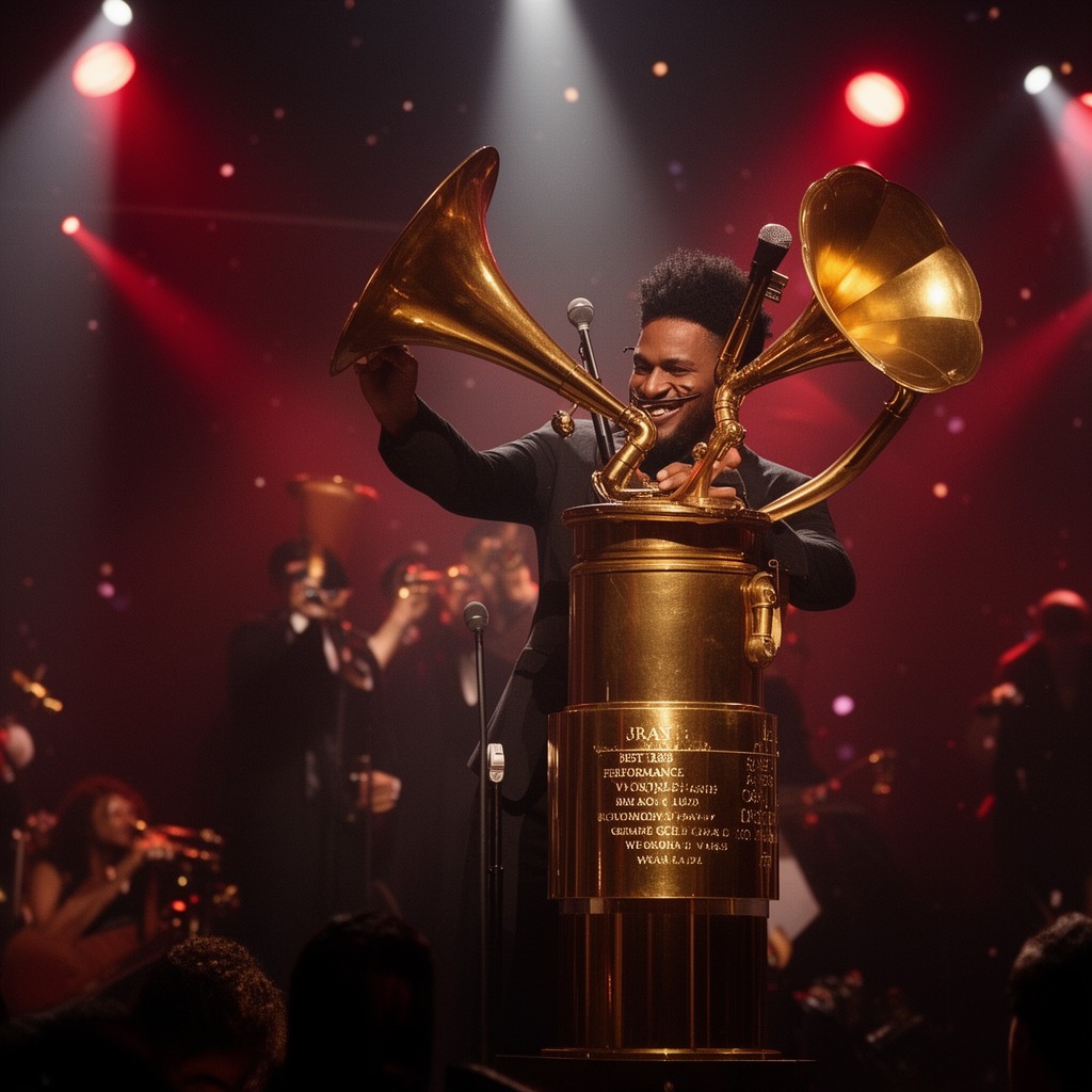 AI-generated illustration of Grammy Award for Best R&B Performance by a Duo or Group with Vocals