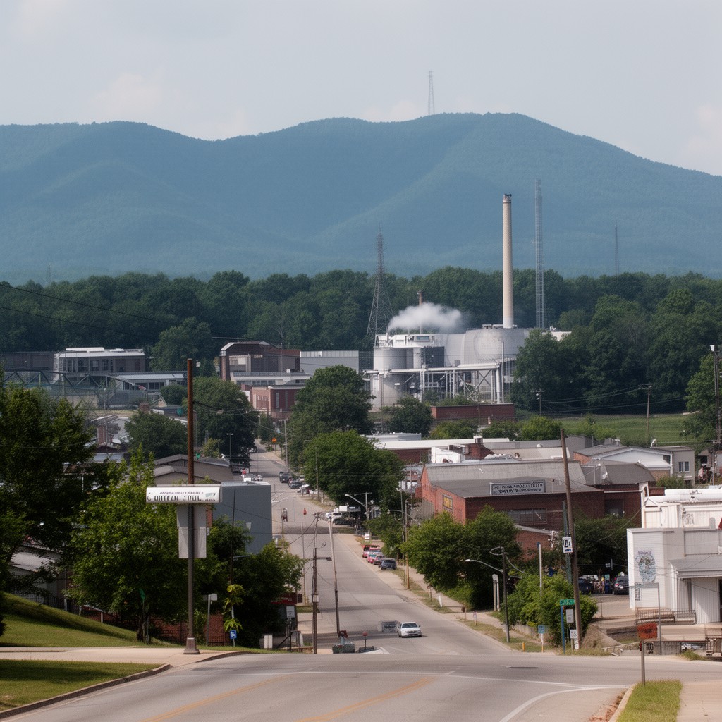 AI-generated illustration of Clinton, Tennessee