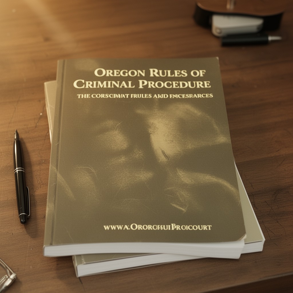 AI-generated illustration of Oregon Rules of Criminal Procedure