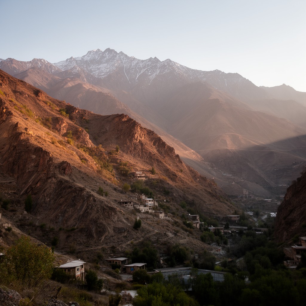 AI-generated illustration of Alborz Mountains (southern slopes)