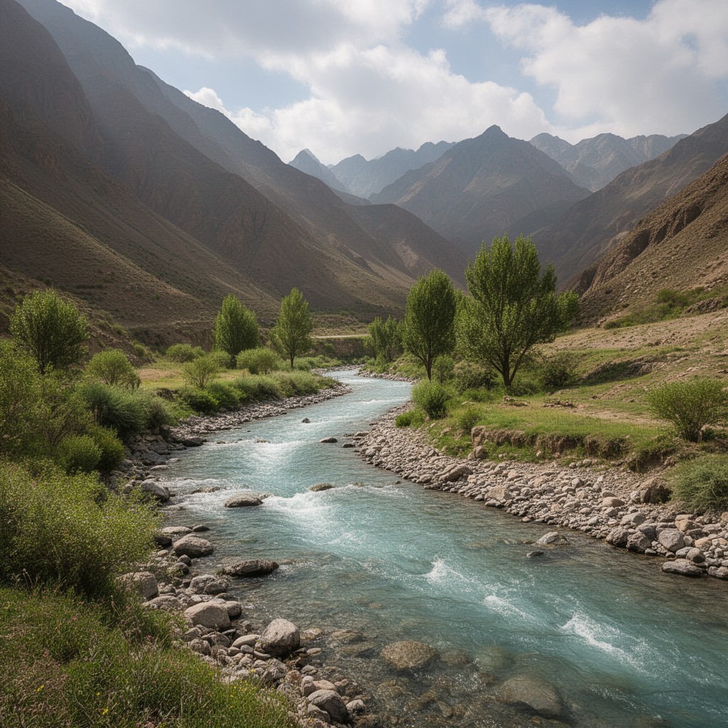 AI-generated illustration of Jajrud River (nearby)