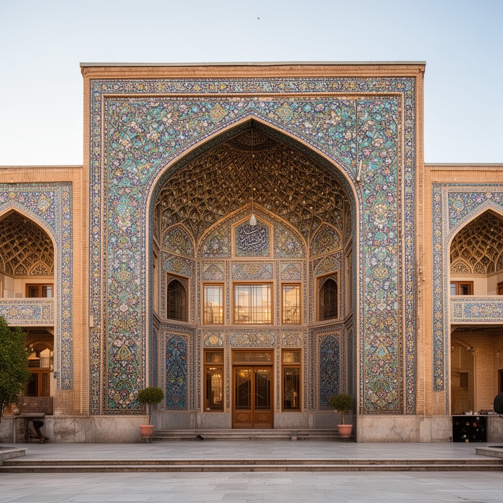 AI-generated illustration of Golestan Palace