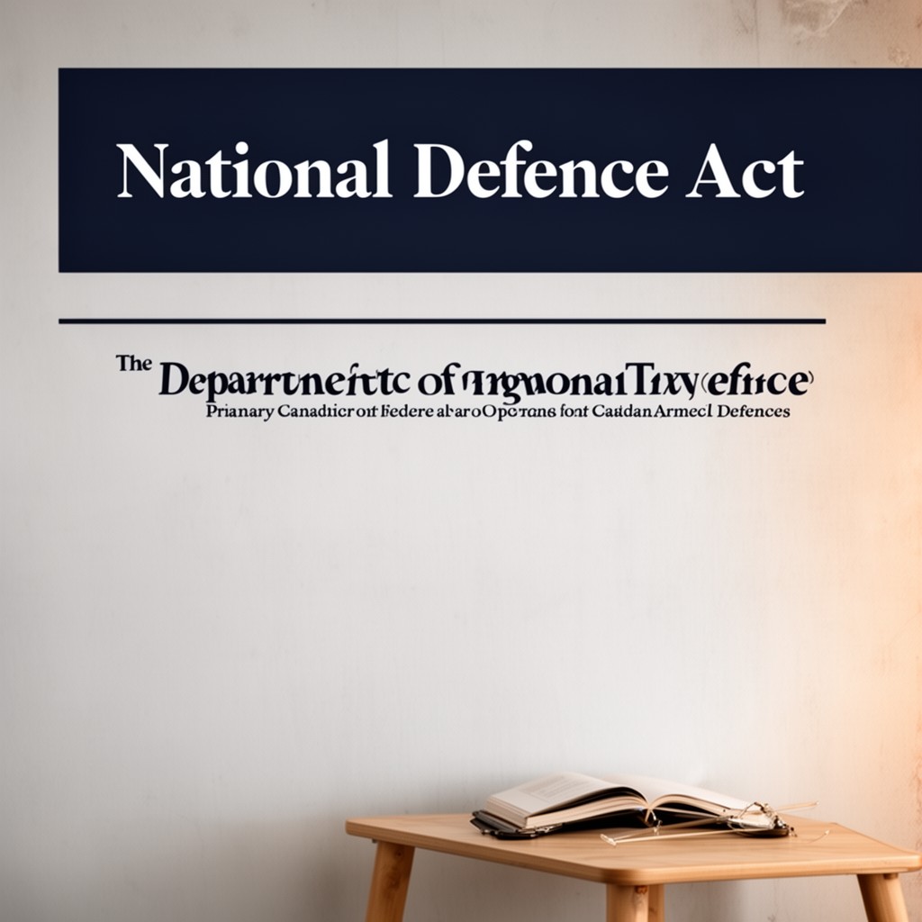 AI-generated illustration of National Defence Act
