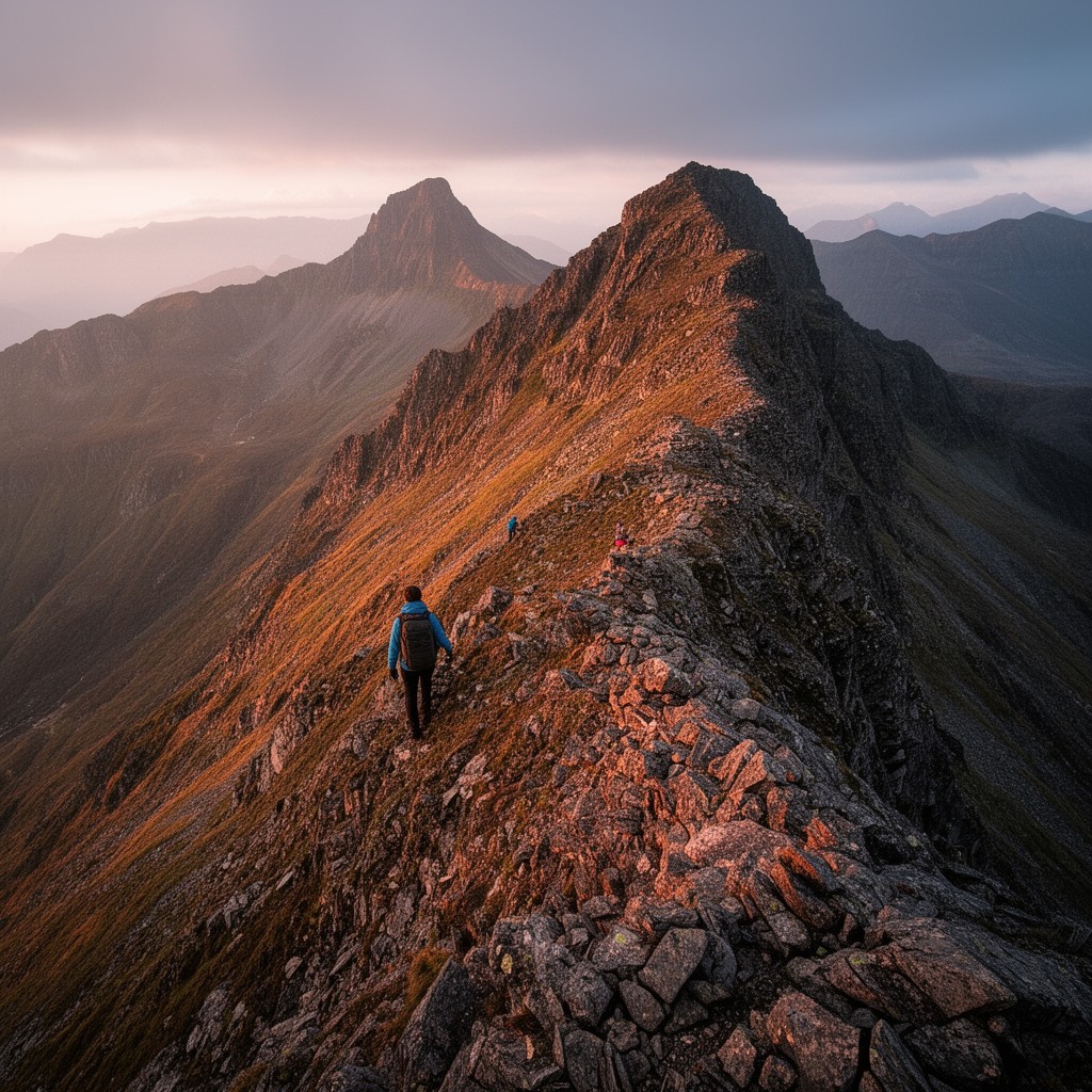 AI-generated illustration of Carn Mor Dearg Arete