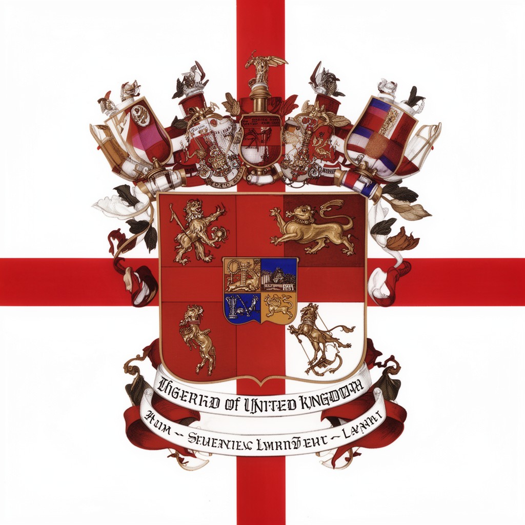 AI-generated illustration of heraldry of the United Kingdom