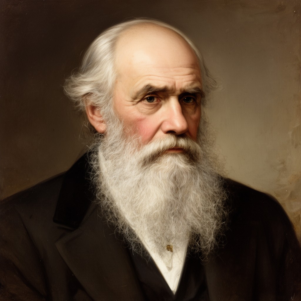 AI-generated illustration of Charles Darwin (son of Erasmus Darwin, not the naturalist)