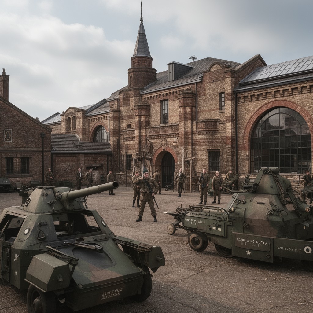 AI-generated illustration of Royal Small Arms Factory Enfield