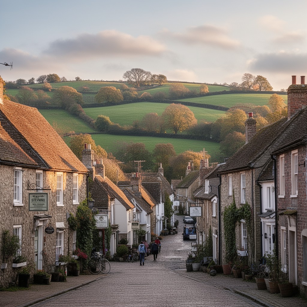 AI-generated illustration of Steyning, West Sussex, England