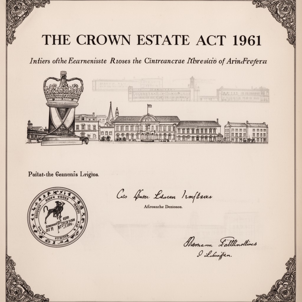 AI-generated illustration of Crown Estate Act 1961