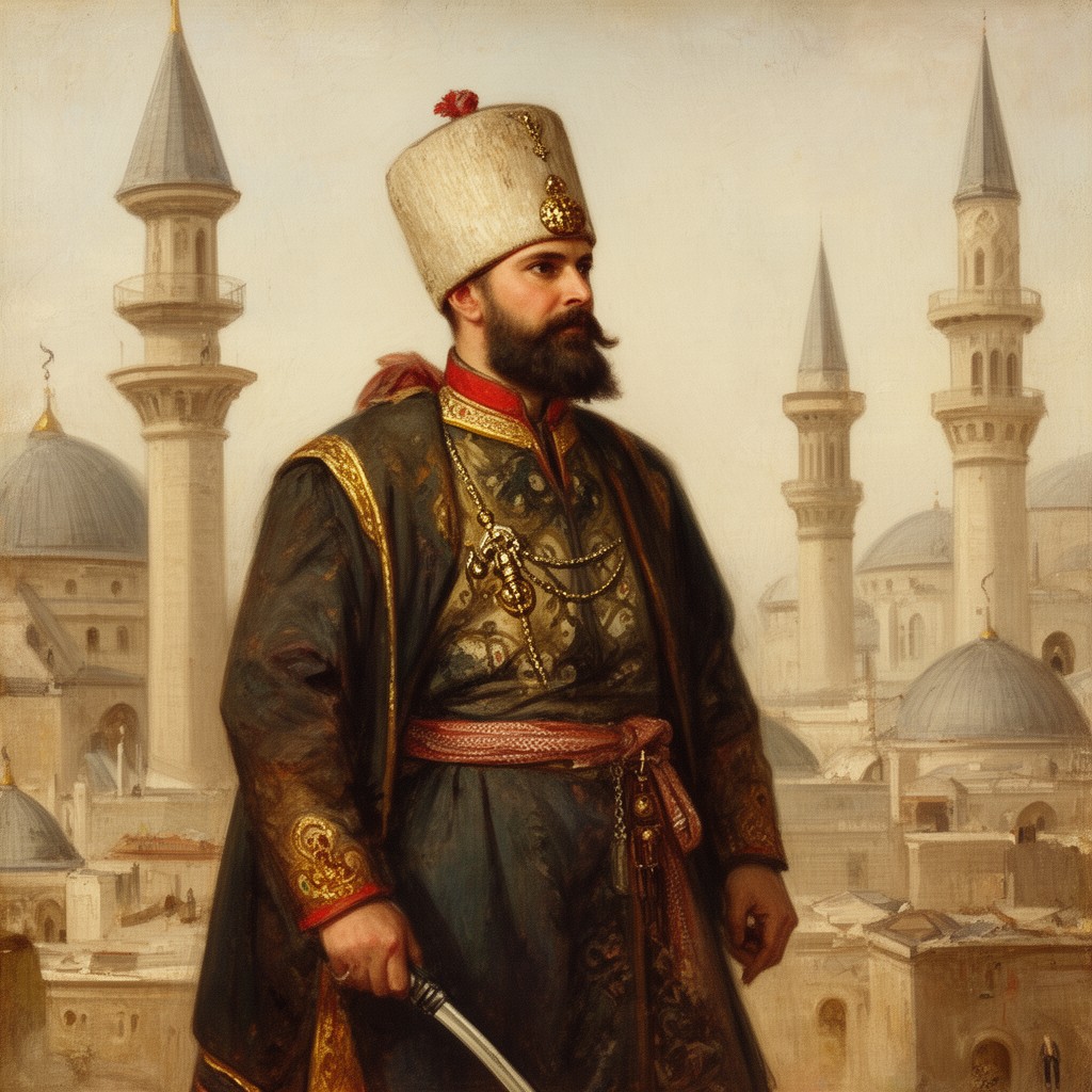 AI-generated illustration of Ottoman sultan