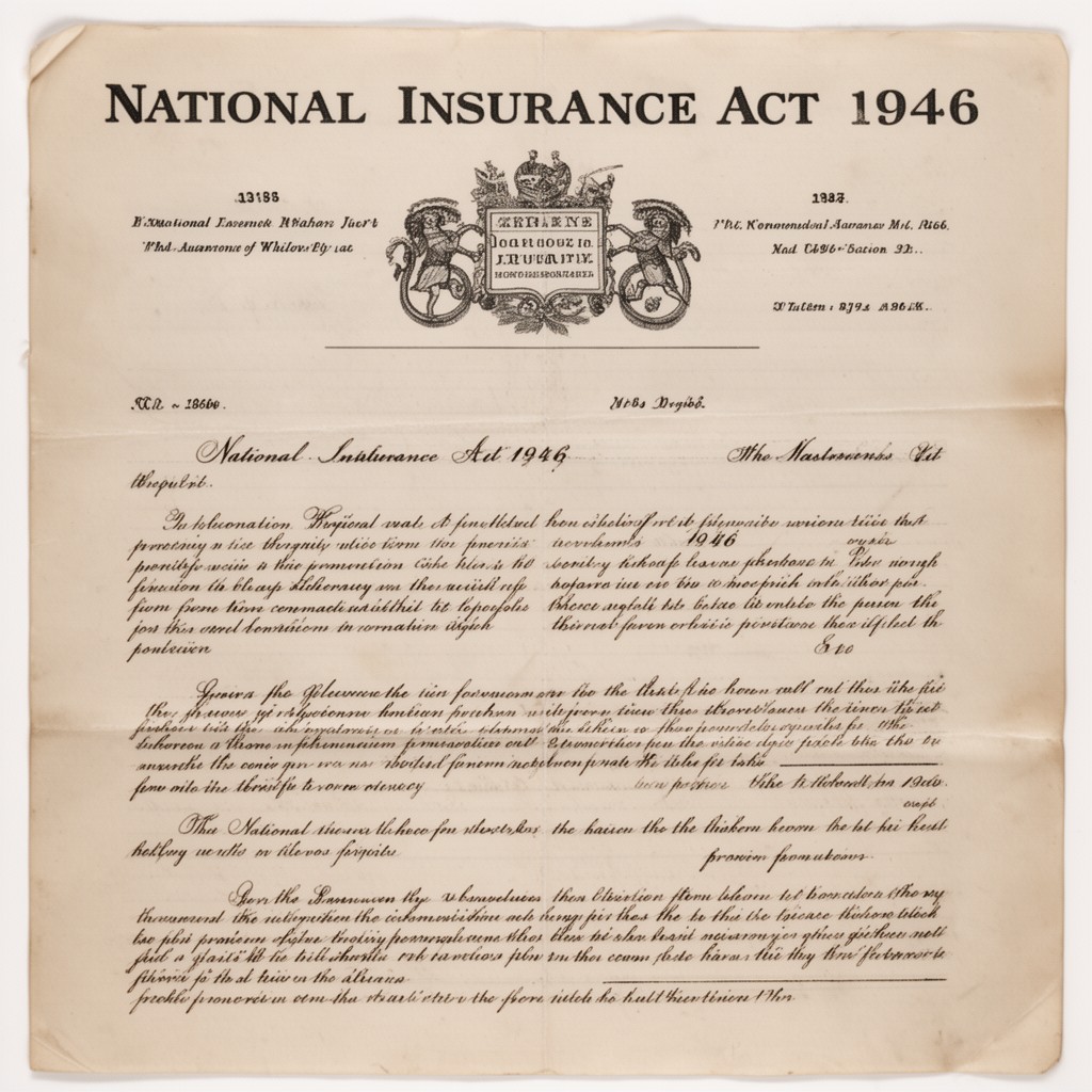 AI-generated illustration of National Insurance Act 1946