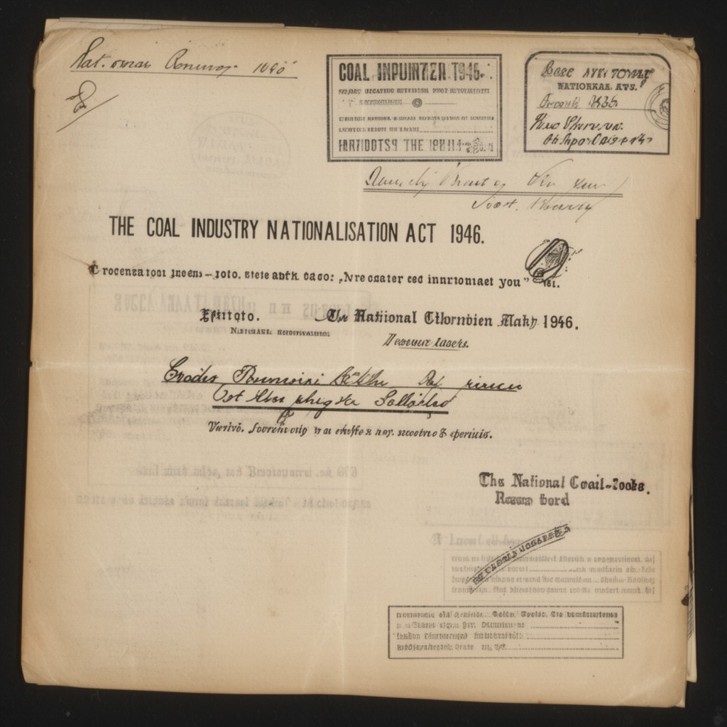 AI-generated illustration of Coal Industry Nationalisation Act 1946