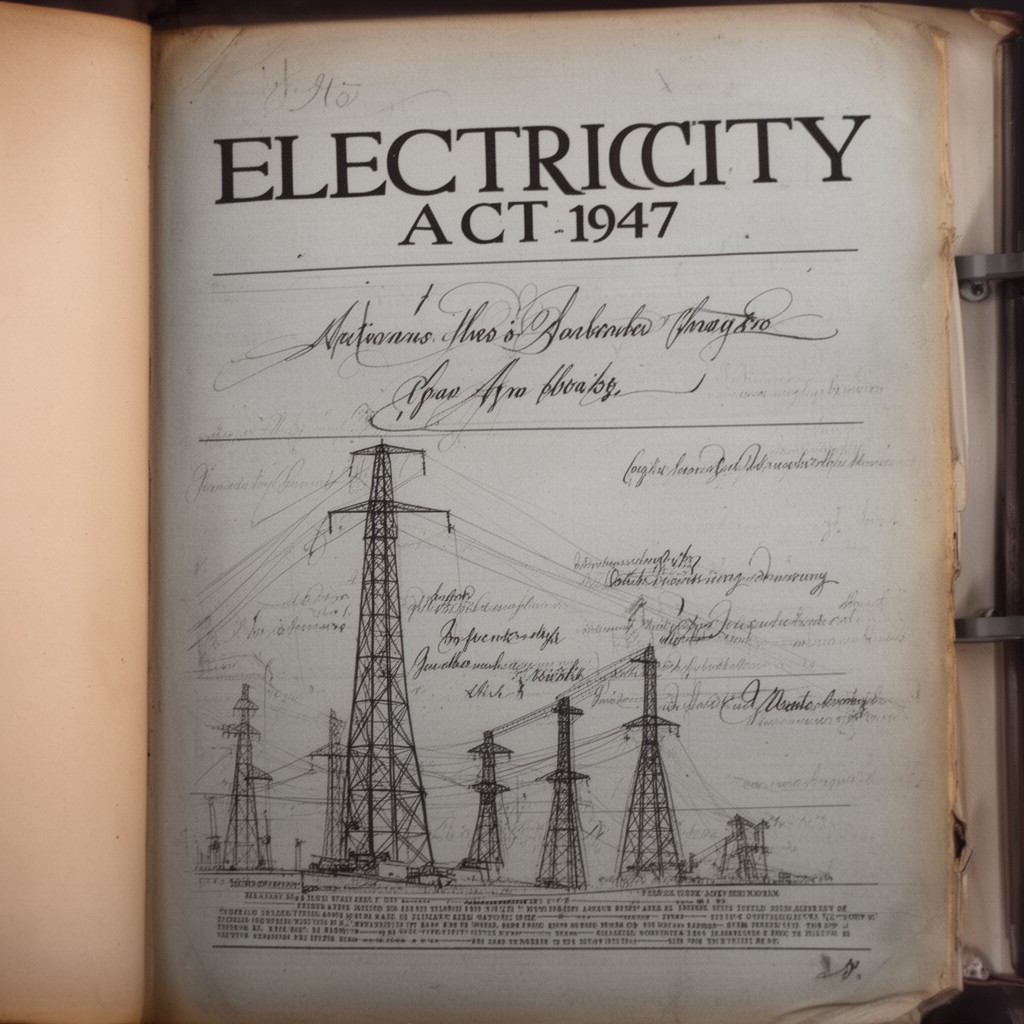 AI-generated illustration of Electricity Act 1947