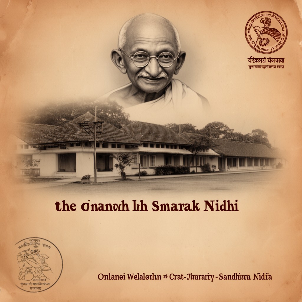 AI-generated illustration of Gandhi Smarak Nidhi (or related Gandhian trusts)
