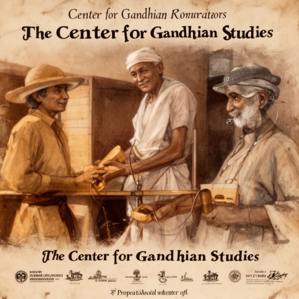 AI-generated illustration of center for Gandhian studies
