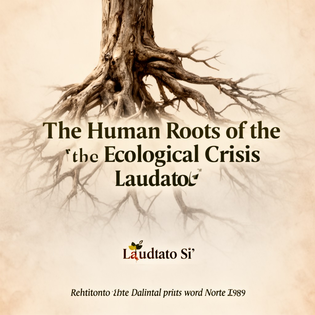 AI-generated illustration of The human roots of the ecological crisis