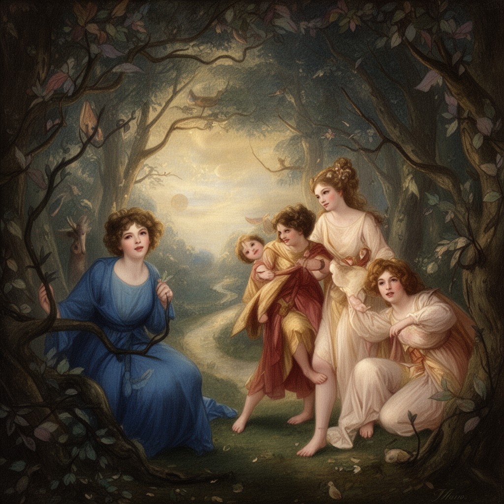 AI-generated illustration of Orphée et Eurydice